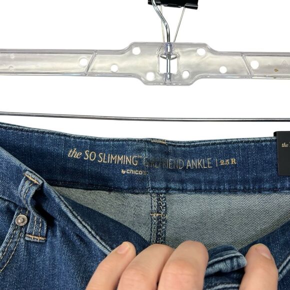 Chicos So Slimming Girlfriend Slim Leg Ankle Jeans chicos 2.5 embroidered jeans - Picture 5 of 16